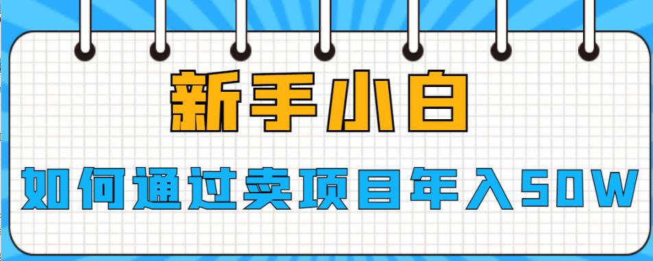 新手小白如何通过卖项目年入50W【揭秘】-第一资源库