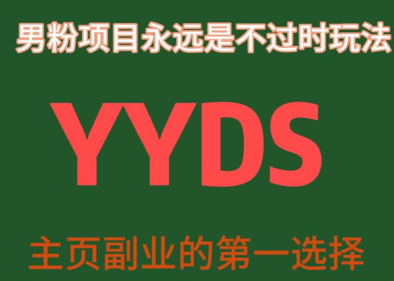 YYDS男粉项目永远是不过时玩法，主业副业的第一选择【揭秘】-第一资源库