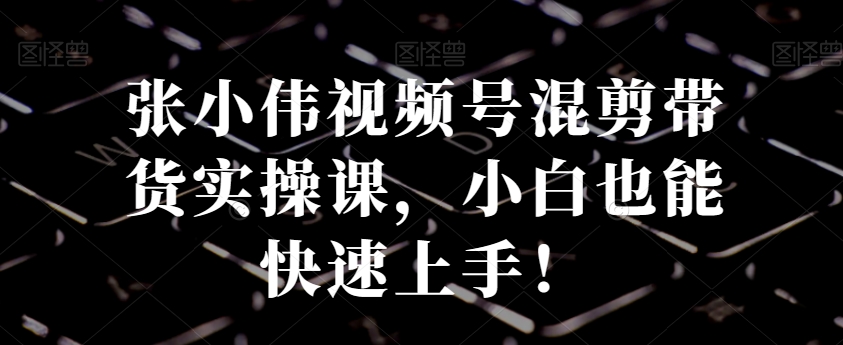 张小伟视频号混剪带货实操课，小白也能快速上手！-第一资源库