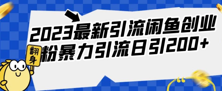 2023最新引流闲鱼创业粉暴力引流日引200+【揭秘】-第一资源库