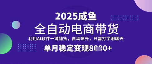 全网首发【闲鱼全自动电商带货】三年磨一剑，一朝露锋芒，单月稳定变现8k+【揭秘】-第一资源库