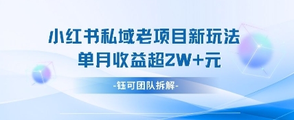 小红书私域项目新玩法，单月变现过W+-第一资源库