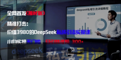 精准打击：价值3980的DeepSeek私域引流实操课，小白实操无门槛，日引精准粉300+-第一资源库