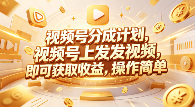 视频号分成计划，599元众筹的Red团队课程，视频号上发发视频，即可获取收益，操作简单-第一资源库
