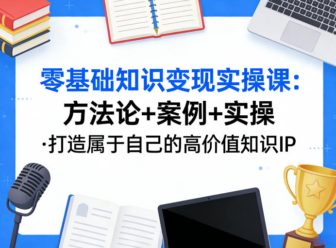 零基础知识变现实操课，方法论+案例+实操，打造属于自己的高价值知识IP-第一资源库