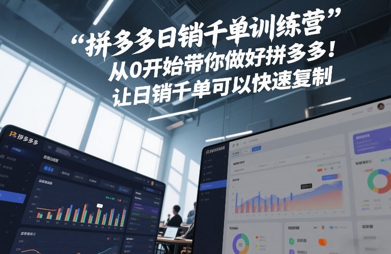 拼多多日销千单训练营，从0开始带你做好拼多多，让日销千单可以快速复制(更新26年3月)-第一资源库