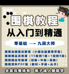 围棋教程零基础儿童视频课少儿动画启蒙围棋入门系统电子资料课程-第一资源库