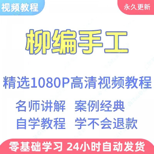 柳编手工视频教程新手学习小白自学零基础入门精通教学课程全集-第一资源库