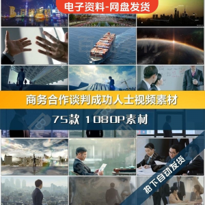 商务合作共赢洽谈企业团队公司开会成功人士签字握手宣传影片素材-第一资源库