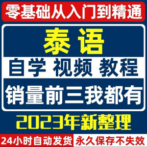 泰语零基础入门自学教材视频基础教程学习口语课程电子版高级-第一资源库