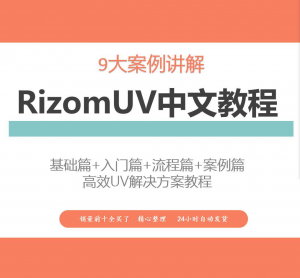 RizomUV中文教程高效UV解决方案视频教学零基础入门自学软件入门-第一资源库