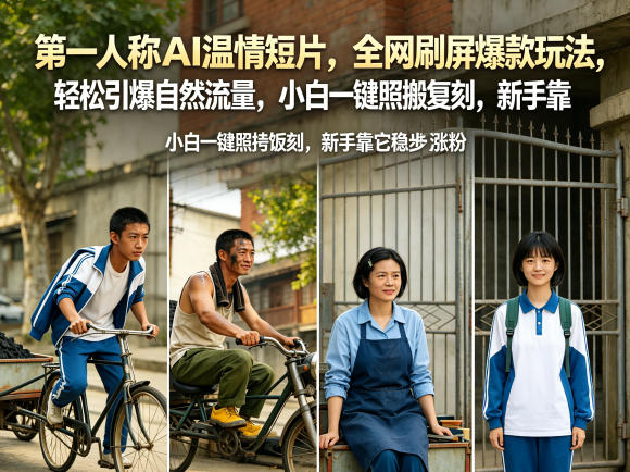 第一人称AI温情短片，全网刷屏爆款玩法，轻松引爆自然流量，小白一键照搬复刻，新手靠它稳步涨粉-第一资源库