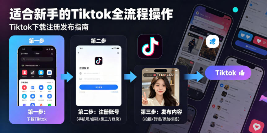 Tiktok下载注册发布，适合新手的Tiktok全流程操作-第一资源库
