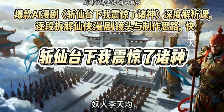 爆款AI漫剧《斩仙台下我震惊了诸神》深度解析课，逐段拆解仙侠漫剧镜头与制作思路，快速复刻爆款创作模式-第一资源库