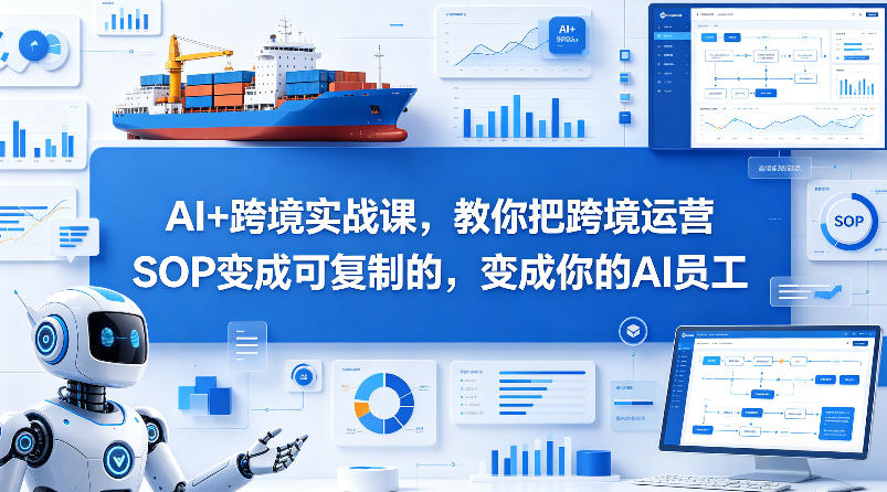 AI+跨境实战课，教你把跨境运营S0变成可复制的，变成你的AI员工-第一资源库