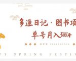 多渔日记·图书项目，无货源图书模式，纯搬运，单号月入4000+-第一资源库