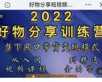 萌飞好物·2022抖音好物分享训练营，当下风口带货变现模式，从入门到精通-第一资源库