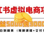 小红书虚拟电商项目：从小白到精英 月收益5000到30000 (视频课程+交付手册)-第一资源库