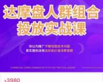 阿呆电商·达摩盘人群组合投放实战课,你以为推广不赚钱是技术问题,其实是你没有选好高价值消费客群-第一资源库