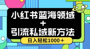 小红书蓝海虚拟+引流私域新方法,100%不限流,日入轻松1000+,小白无脑操作【揭秘】-第一资源库