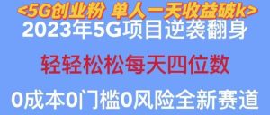 2023年最新自动裂变5g创业粉项目，日进斗金，单天引流100+秒返号卡渠道+引流方法+变现话术【揭秘】-第一资源库