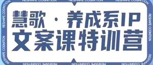 养成系IP文案课特训营,文案心法的天花板,打造养成系IP文案力,洞悉人性营销,让客户追着你收钱-第一资源库
