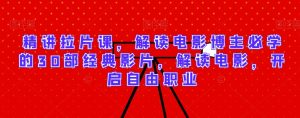 精讲拉片课，解读电影博主必学的30部经典影片，解读电影，开启自由职业-第一资源库