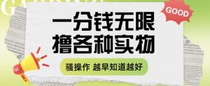 一分钱无限撸实物玩法，让你网购少花冤枉钱【揭秘】-第一资源库