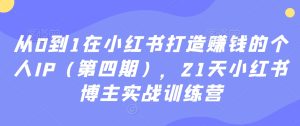 从0到1在小红书打造赚钱的个人IP(第四期),21天小红书博主实战训练营-第一资源库