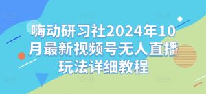 嗨动研习社2024年10月最新视频号无人直播玩法详细教程-第一资源库