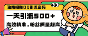 独家解密QQ里的引流密码，高效精准，实测单日加100+创业粉【揭秘】-第一资源库