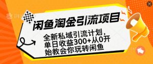 闲鱼淘金私域引流计划，从0开始玩转闲鱼，副业也可以挣到全职的工资-第一资源库