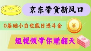 最新京东短视频带货代运营秘籍,轻松躺挣【揭秘】-第一资源库