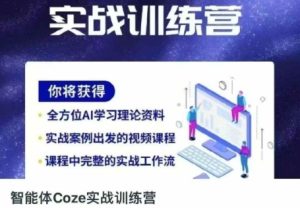 智能体Coze实战训练营,掌握新时代效率工具,让你人生即刻开挂-第一资源库