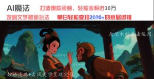 AI魔法：发疯文学最新玩法，打造爆款视频，轻松涨粉近30W，单日变现1k+-第一资源库