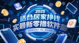 适合居家挣钱2025最新零撸软件，实测单日收入4张，多劳多得 一部手机即可操作【揭秘】-第一资源库