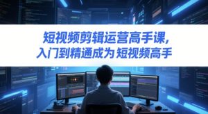 短视频剪辑运营高手课，入门到精通成为短视频高手-第一资源库