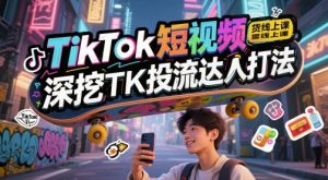 TikTok短视频带货线上课，深挖TK投流达人打法-第一资源库