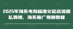 2025年淘系电商标准化起店流程私教班,淘系推广视频教程-第一资源库