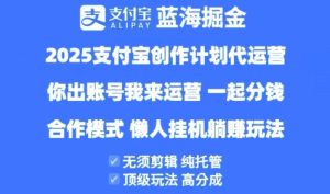 2025支付宝创作者分成计划代运营，纯托管，高分成，合作模式【揭秘】-第一资源库