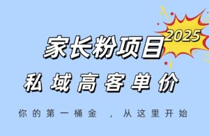 家长粉项目,一个可以长期变现暴利项目,私域高客单价,轻松完成你的人生第一桶金-第一资源库