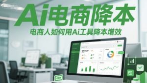 Ai电商降本增效线上课,电商人如何用Ai工具降本增效-第一资源库