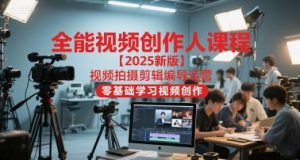 全能视频创作人课程【2025新版】视频拍摄剪辑编导运营,零基础学习视频创作-第一资源库