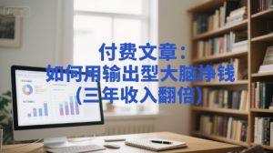 付费文章:如何用输出型大脑挣钱(三年收入翻倍)-第一资源库