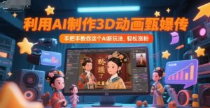 利用AI制作3D动画甄嬛传，流量爆了，手把手教你这个AI新玩法，轻松涨粉-第一资源库