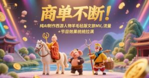 商单不断！纯AI制作西游人物羊毛毡版文旅MV，流量+节目效果统统拉满-第一资源库