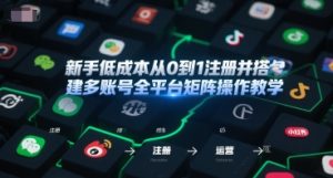 新手低成本从0到1注册并搭建多账号全平台矩阵操作教学，手机号-邮箱-IP-工具-第一资源库