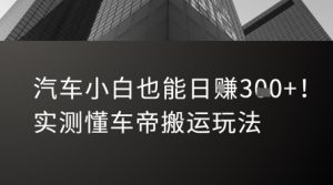 汽车小白也能日入3张!实测懂车帝搬运玩法-第一资源库