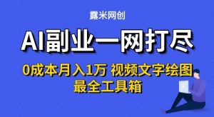 AI副业一网打尽0投入月入1W+视频文字绘图最全工具箱【揭秘】-第一资源库