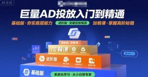 巨量AD投放入门到精通，基础版+进阶版+加餐课-第一资源库